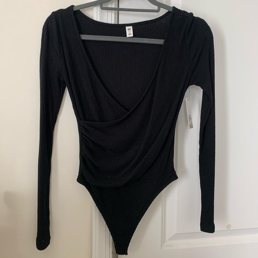 BP Ribbed Wrap Body Suit XS